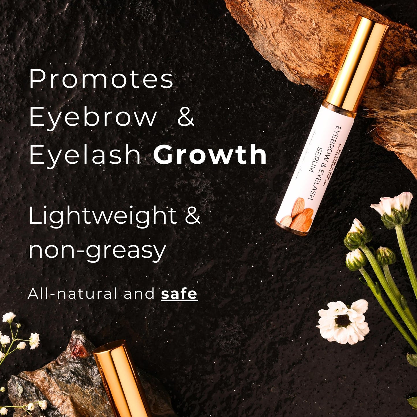 Noor Skincare Eyebrow Growth Serum - Organic Lash & Eyelash Oil, Brow Boosting Enhancer for Thick Eyebrows and Eyelashes - Castor Hair Care & Organics for Women Fast & Rapid Volume Grower Applicator